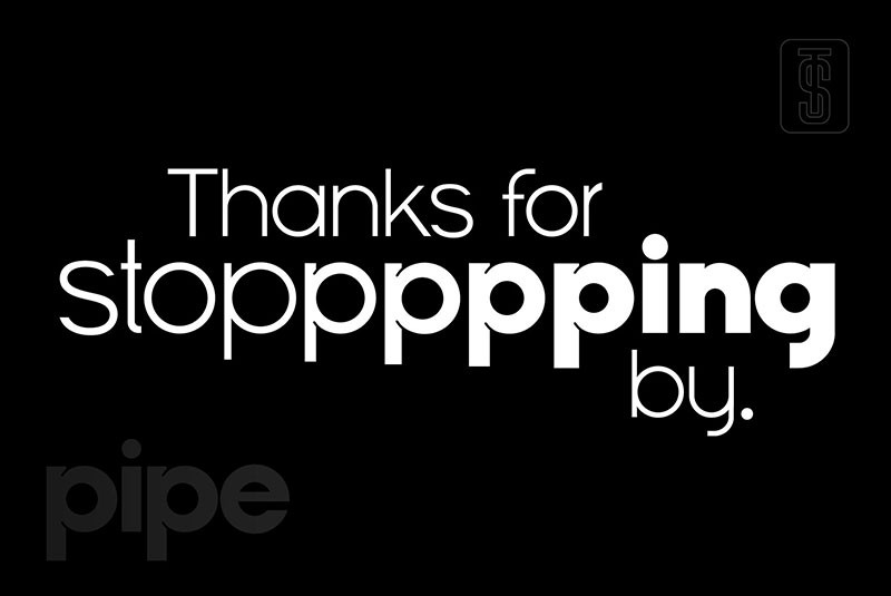 Pipe几何无衬线英文字体 设计素材 sucaiwan.com