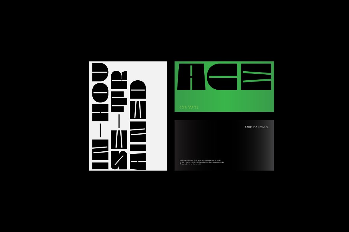 英文字体：大胆时尚潮流都市风宽体粗体杂志海报排版标题logo设计无衬线字体包 MBF Danomo 设计素材 sucaiwan.com