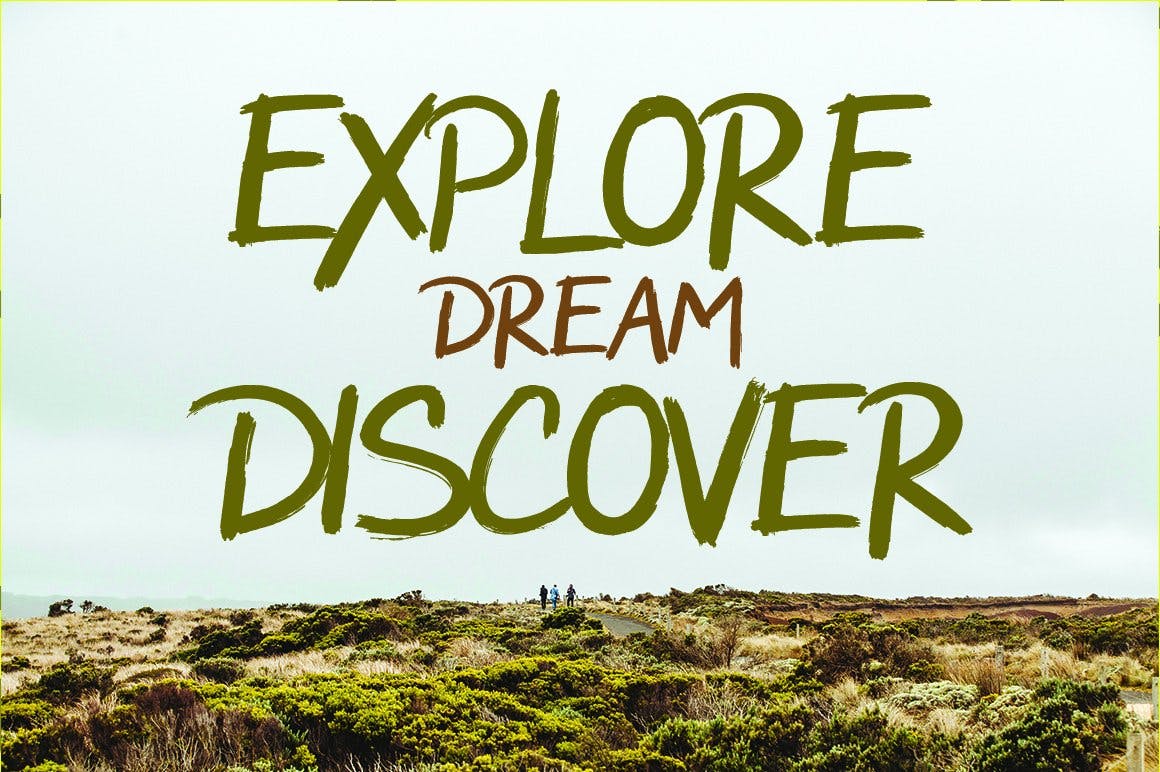 粗糙颗粒感手绘英文画笔字体 Rockwild – Action Handwitten Font 设计素材 sucaiwan.com