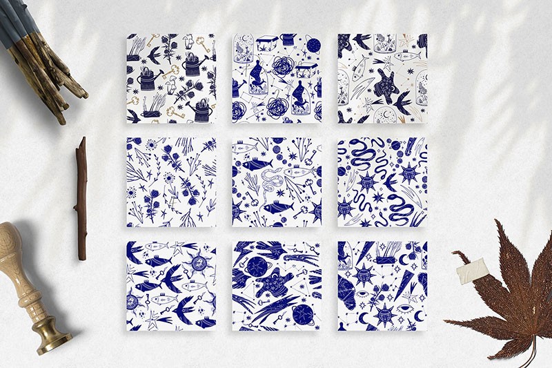 173个北欧ins风矢量无缝图案素材AI PNG格式 图片素材 sucaiwan.com