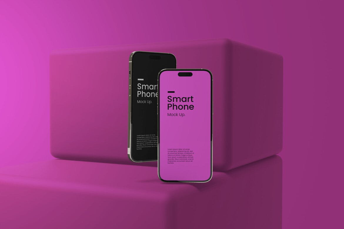 时尚智能iPhone 14 pro手机UI样机模板 Smart Phone design Mockup 样机素材 sucaiwan.com