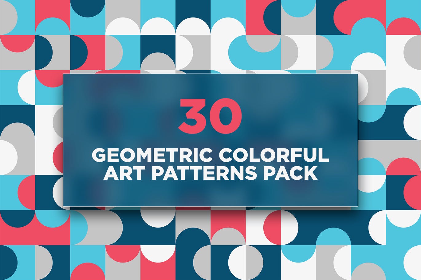 30个几何彩色艺术图案包 30 Geometric Colorful Art Patterns Pack 图片素材 sucaiwan.com
