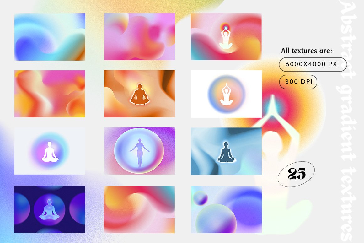 25款复古怀旧光环人影颗粒弥散光渐变抽象艺术背景肌理套装 Aura Gradient Grainy Textures 样机素材 第5张-素材湾丨精选海外优质设计素材资源 25款复古怀旧光环人影颗粒弥散光渐变抽象艺术背景肌理套装 Aura Gradient Grainy Textures 样机素材 sucaiwan.com