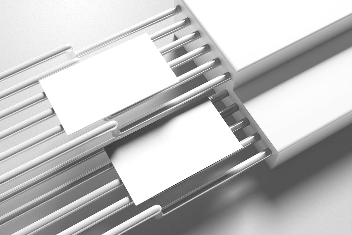 优雅圆管场景名片展示样机psd模板 Elegant Business Card Mockup V3 样机素材 sucaiwan.com