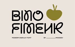 Bino Fimenk线条连笔英文字体