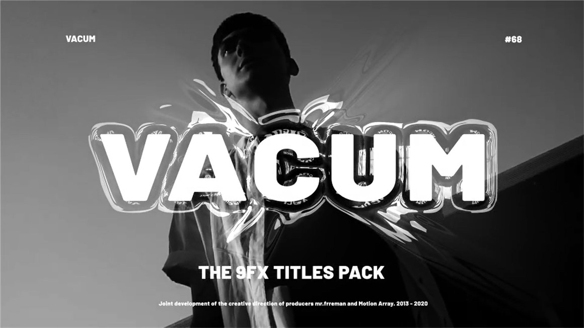 AE模板：潮流抽象镭射炫酷塑封大标题流体渐变动态海报 FX Typography Toolkit 设计素材 sucaiwan.com