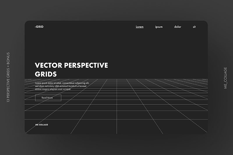 30个透视网格矢量素材，AI源文件 图片素材 sucaiwan.com