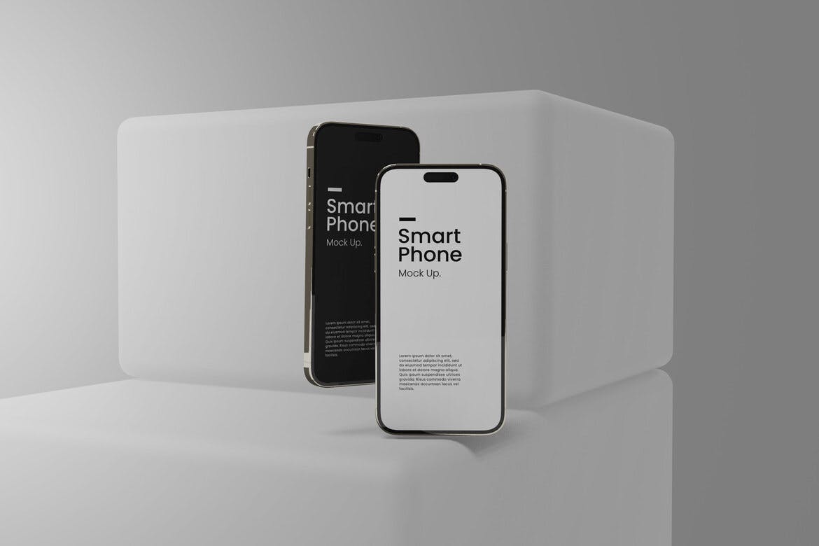 时尚智能iPhone 14 pro手机UI样机模板 Smart Phone design Mockup 样机素材 sucaiwan.com