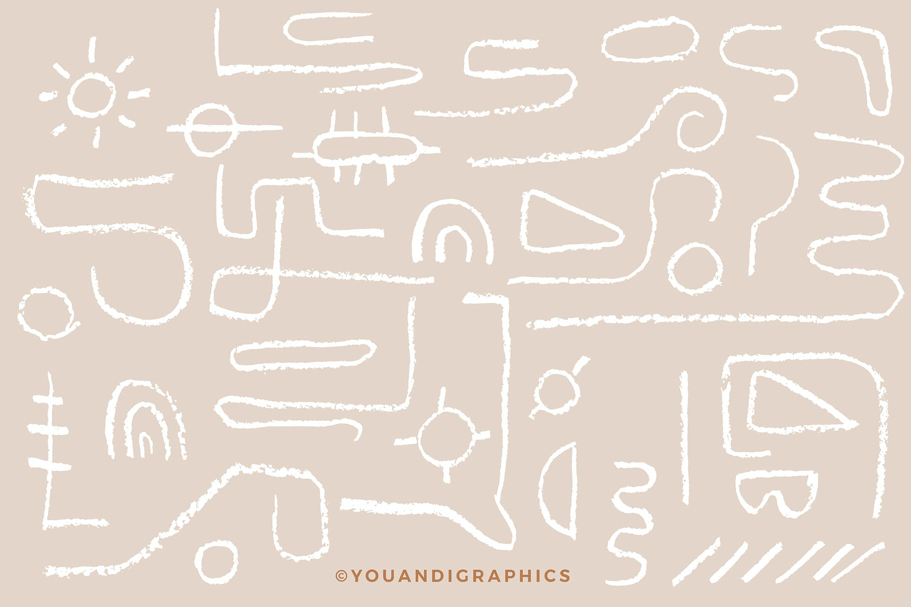 抽象波西米亚风图案素材 Abstract Boho Patterns 图片素材 sucaiwan.com