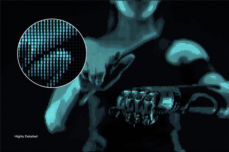 Divided 赛博朋克美学霓虹色网络机器数字失真效果PSD模板 Divided (co) - Cyber Machine 样机素材 sucaiwan.com