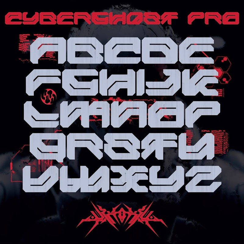 22款未来感科幻机甲风格的英文字体合集 设计素材 sucaiwan.com