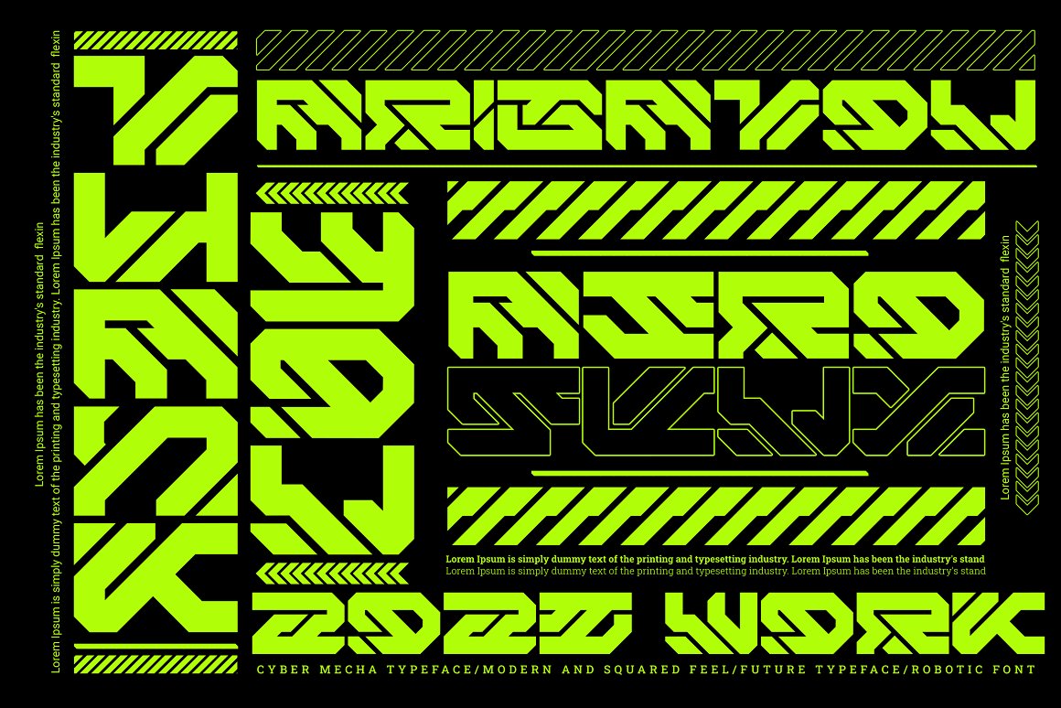 未来工业机械赛博科幻机甲海报标题LOGO设计英文字体安装包 Aero Flux | Modern Cyber Mecha Font 设计素材 第7张-素材湾丨精选海外优质设计素材资源 未来工业机械赛博科幻机甲海报标题LOGO设计英文字体安装包 Aero Flux | Modern Cyber Mecha Font 设计素材 sucaiwan.com