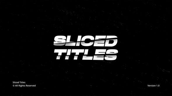 达芬奇/AE/FCPX模板：黑白极简切片风格文字标题排版包 Sliced Titles 插件预设 sucaiwan.com