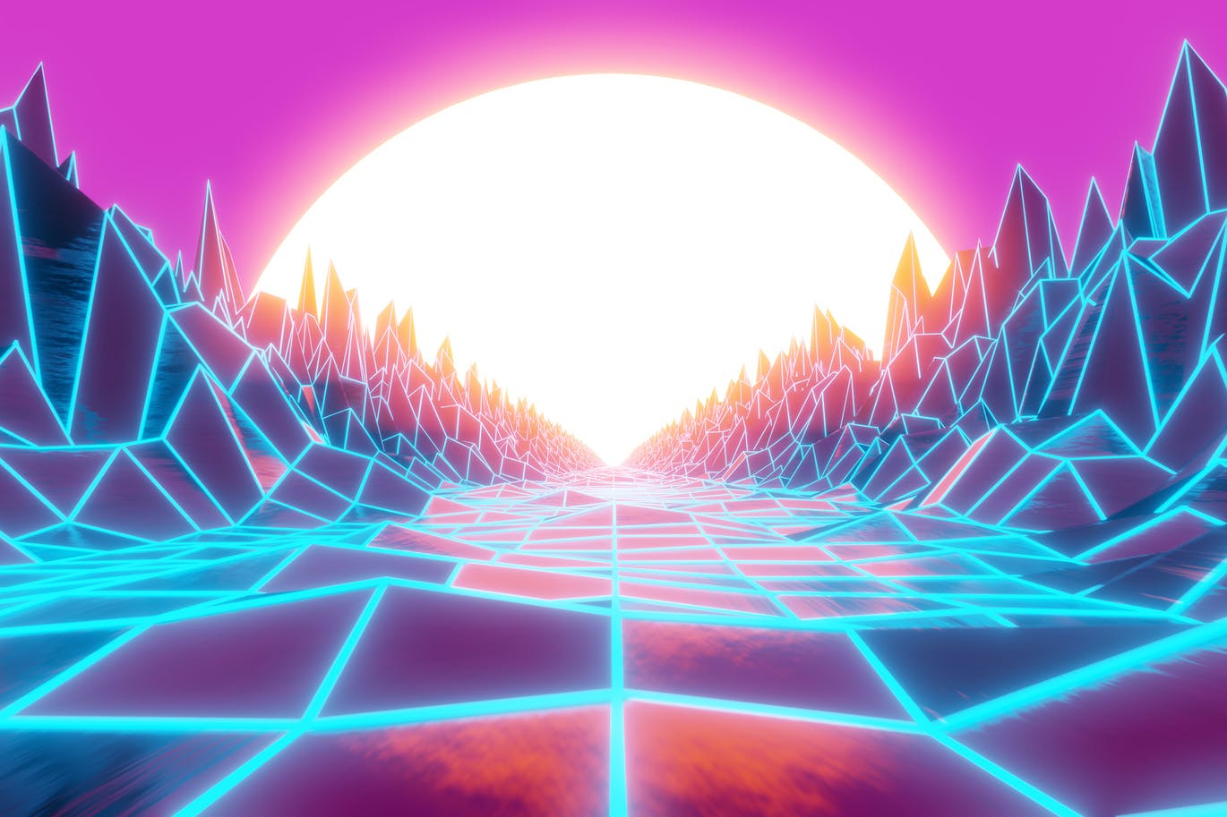 复古80年代合成波和逆波背景v2 Synthwave And Retrowave Background 002 图片素材 sucaiwan.com