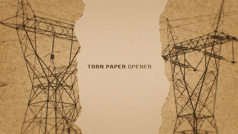 PR模板：复古风格撕纸效果宣传简介开场预告片 插件预设 sucaiwan.com