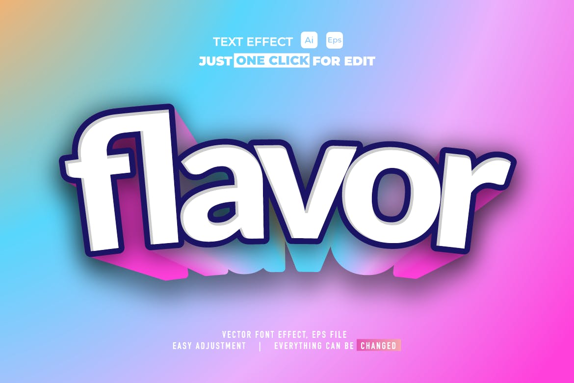 3D渐变彩色矢量文本/文字效果样式素材v35 Text Effect Vol 35 插件预设 sucaiwan.com