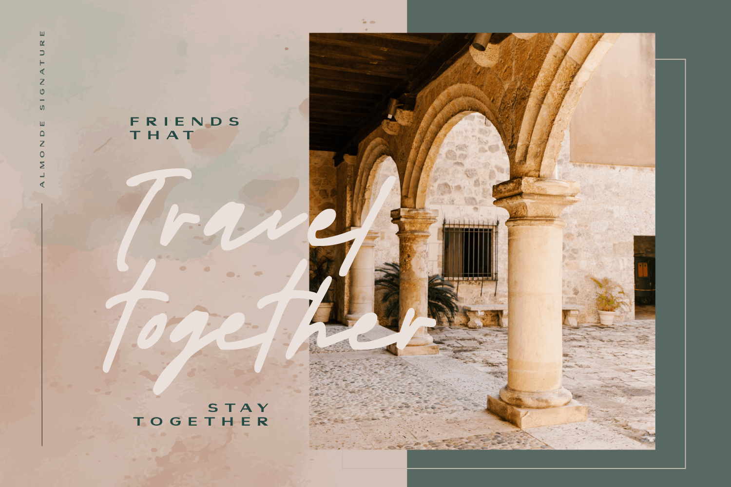 现代优雅英文手写签名字体 Almonde – Modern Signature Font 设计素材 sucaiwan.com