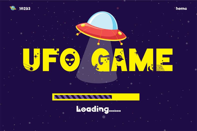 Galaksi卡通太空元素英文字体 设计素材 sucaiwan.com