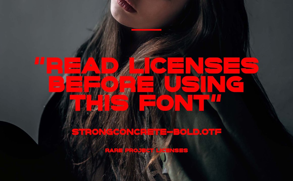 英文字体：现代时尚朋克未来杂志海报标题徽标logo设计无衬线英文字体 strong concrete – display font 设计素材 sucaiwan.com