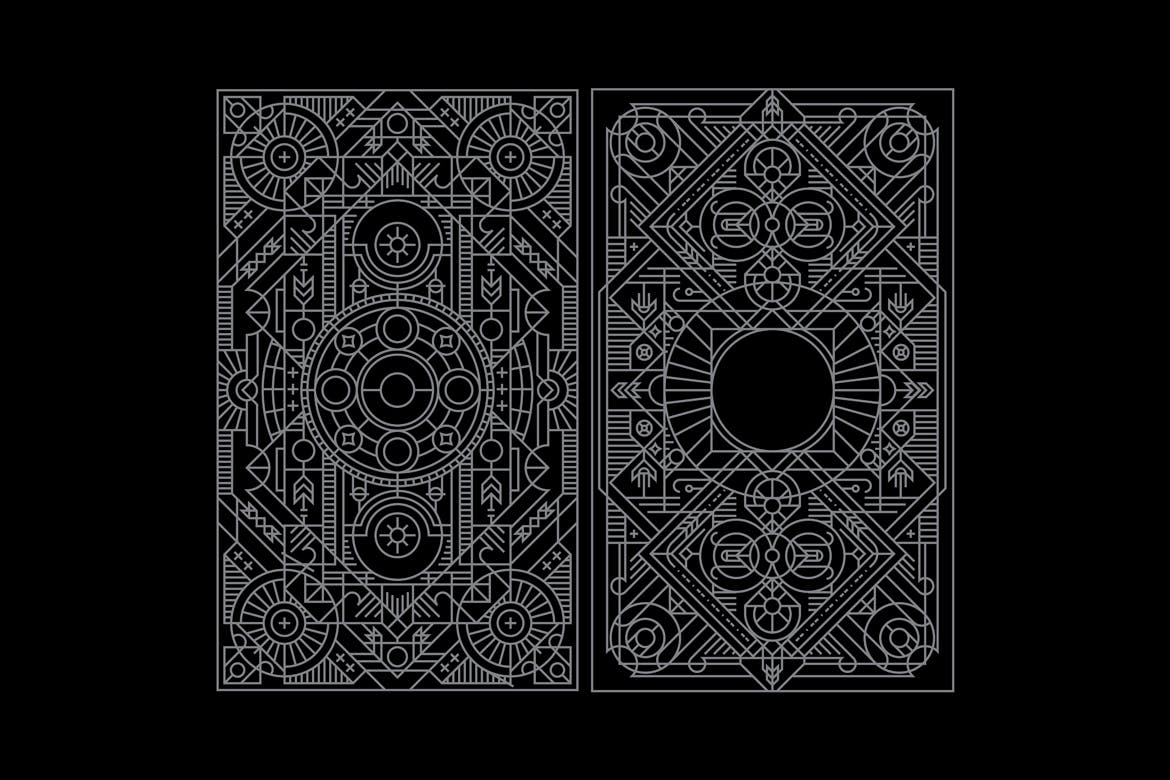 5个线条扑克牌矢量背景v2 5 playing card background chapter 2 图片素材 sucaiwan.com