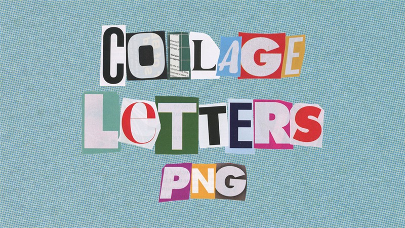 500多种拼贴艺术美学杂志报纸手工剪裁字母数字符号背景免扣PNG+视频素材包 Sickboat Magazine Cut Out Letters PNG + Animations 影视音频 sucaiwan.com