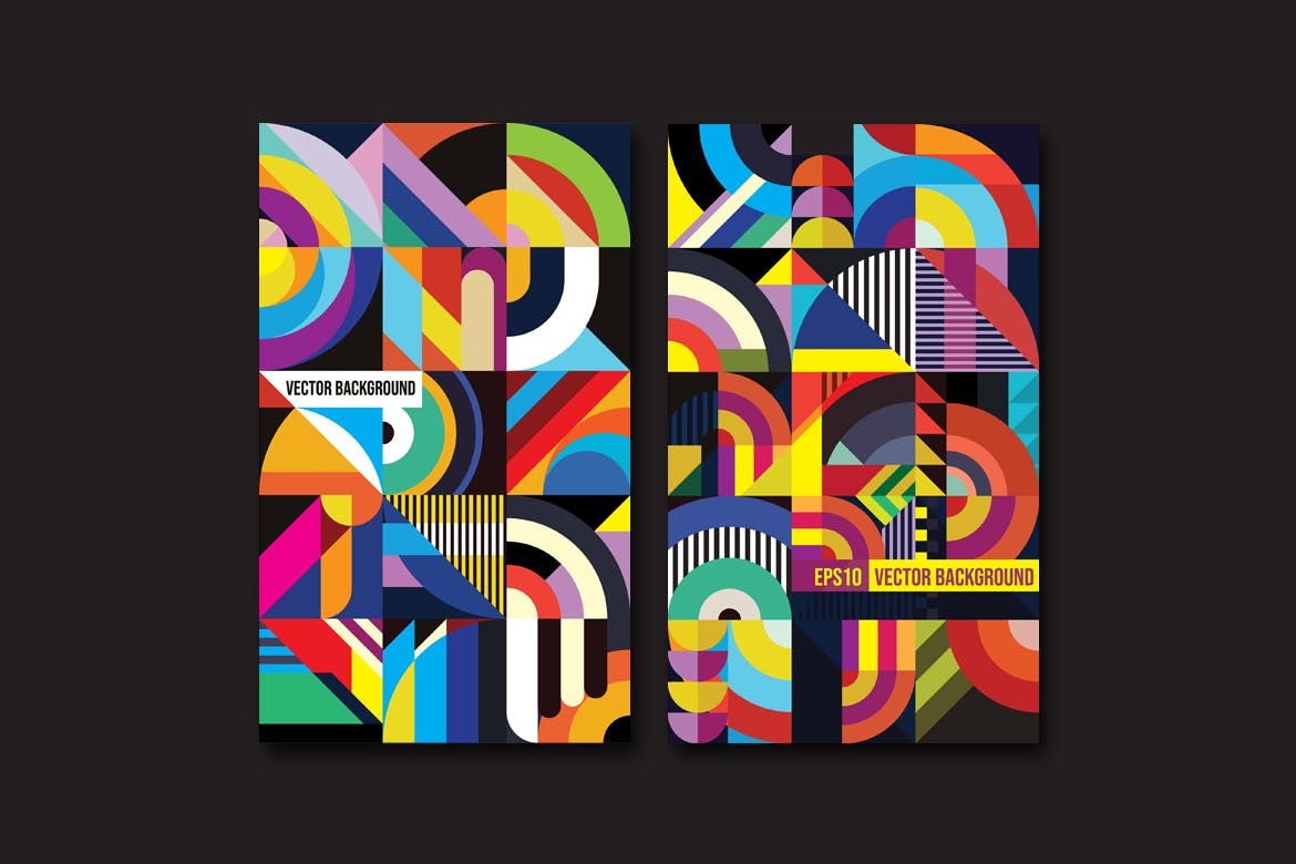 多彩的几何形状背景 Colorfull shape background 图片素材 sucaiwan.com