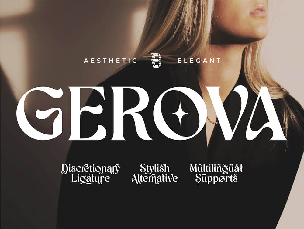 美学显示衬线字体 设计素材 sucaiwan.com