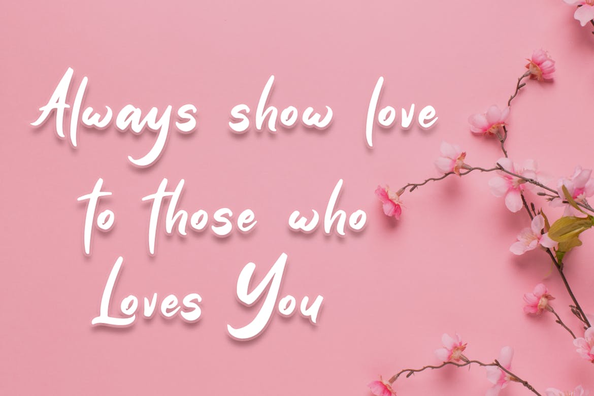 唯美清新贺卡邀请函手写字体素材 Cattyline 设计素材 sucaiwan.com