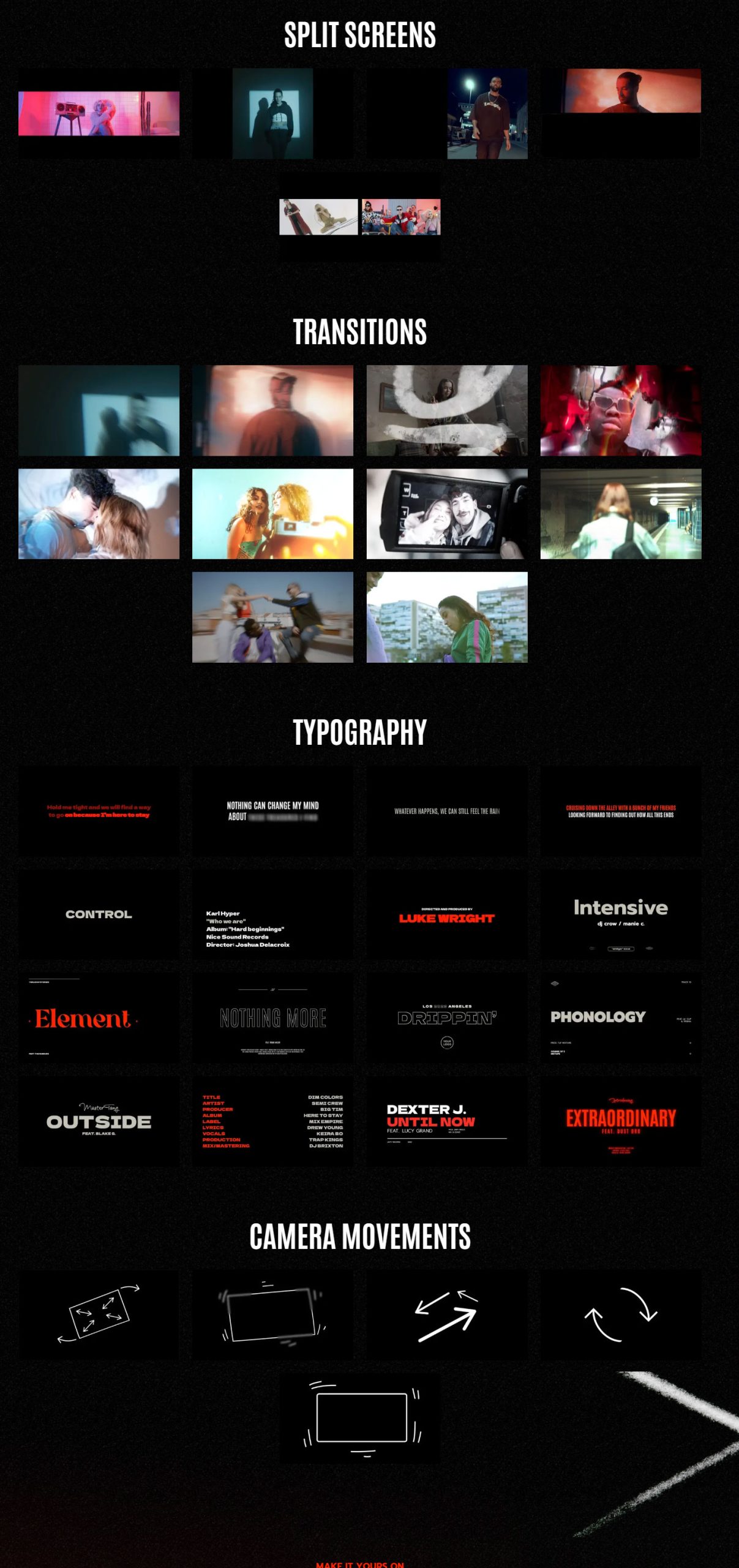 达芬奇预设：60个创意薄膜哑光分屏转场文字排版美学音乐达芬奇视频制作包 Motionvfx mMusic Video 2 for DaVinci Resolve 插件预设 sucaiwan.com