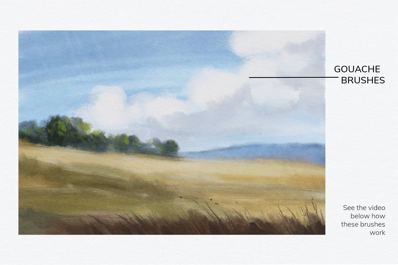 水粉Procreate笔刷素材 Procreate Gouache Brush set 笔刷资源 sucaiwan.com