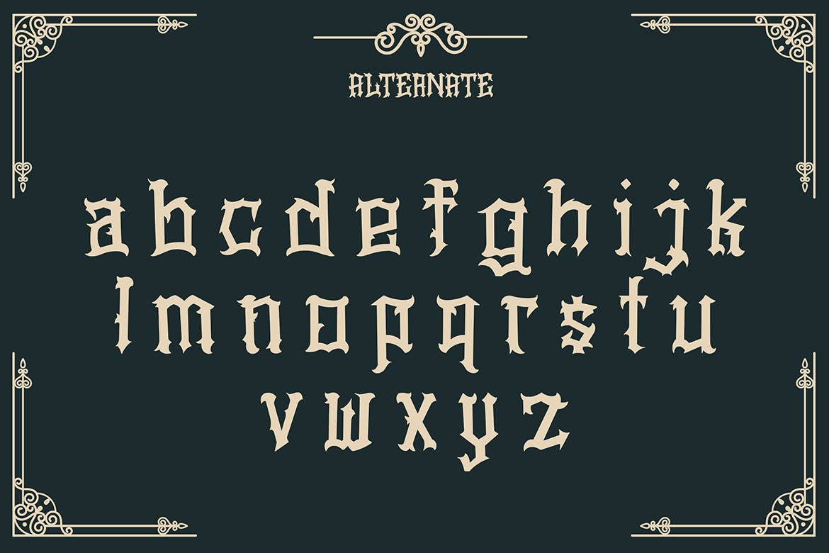 欧美复古哥特手写字体设计 Stopher – Blackletter Font 设计素材 sucaiwan.com