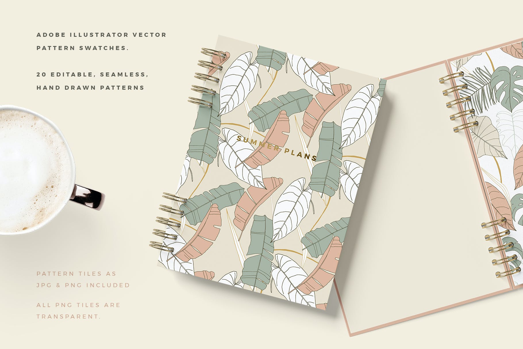 植物叶子热带图案素材 Big Leaves – Tropical Patterns 图片素材 sucaiwan.com