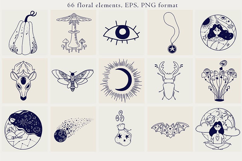 173个北欧ins风矢量无缝图案素材AI PNG格式 图片素材 sucaiwan.com