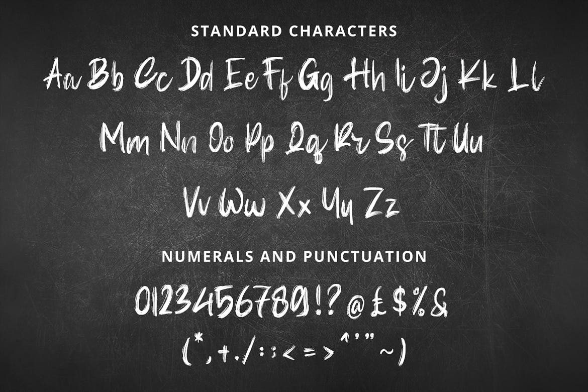 画笔笔刷多线条叠加效果手写字体 Script Brush Font 设计素材 sucaiwan.com