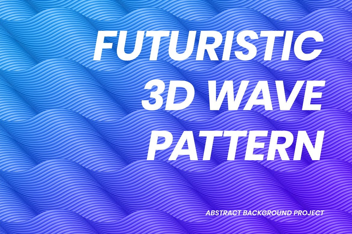 未来派3D渐变波浪图案背景 Futureristic 3D Wave Pattern 图片素材 sucaiwan.com