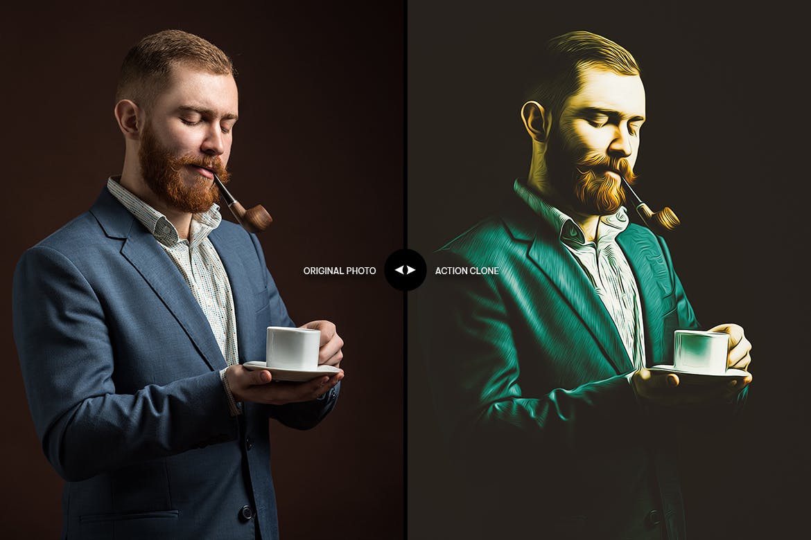 高级贵族油画效果照片处理PS动作 Premium Aristocratic Oil Paiting Photoshop Action 插件预设 sucaiwan.com