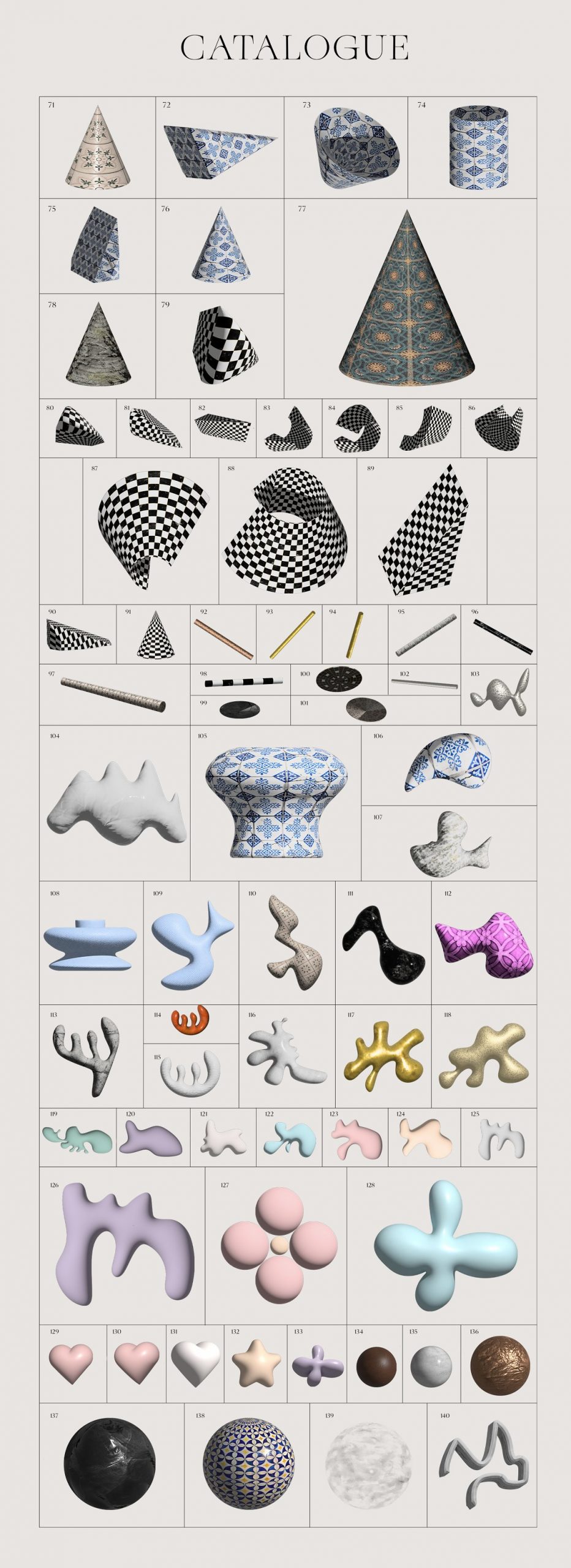 Natdzho 孟菲斯风3D金属立体形状雕塑颗粒状渐变海报封面背景素材包 Welcome to Wonderland 图片素材 sucaiwan.com