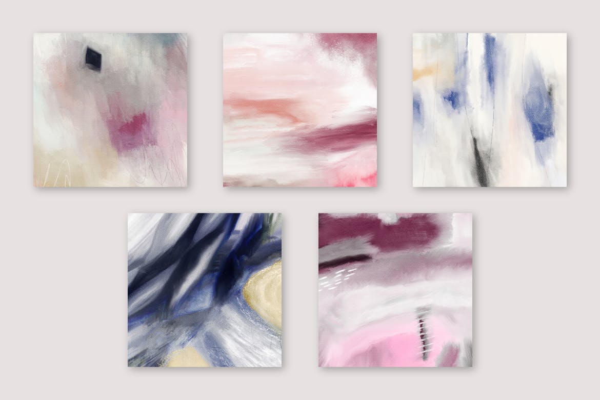 混合抽象绘画JPG背景素材 Sorbet Medley Abstract Painterly JPG Backgrounds 图片素材 sucaiwan.com