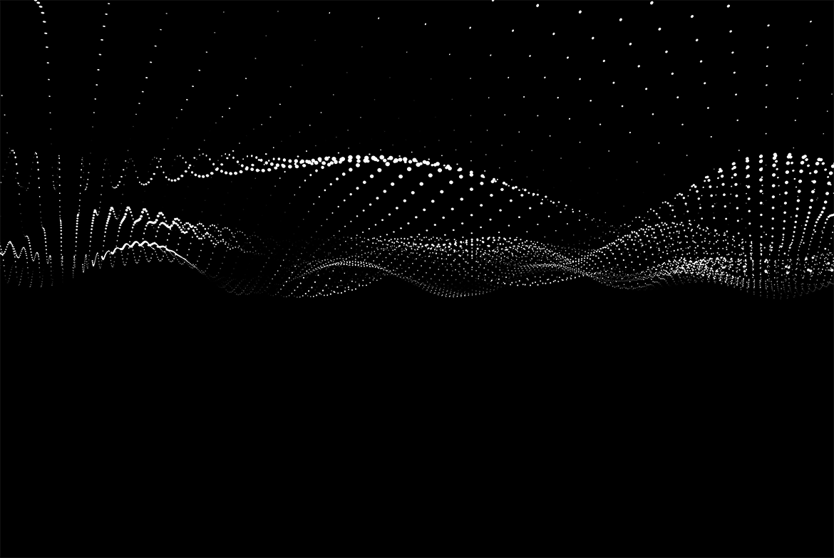立体白色粒子波浪黑色背景 GEO_NOISE5 Image Pack 图片素材 sucaiwan.com