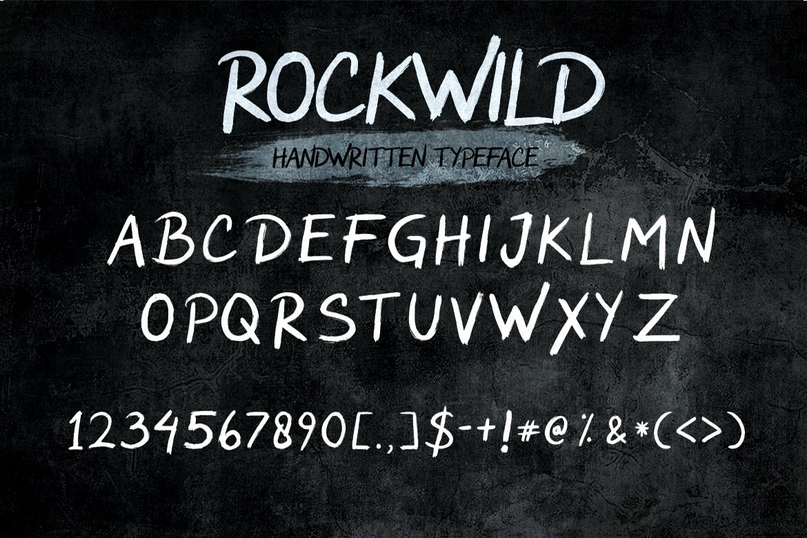 粗糙颗粒感手绘英文画笔字体 Rockwild – Action Handwitten Font 设计素材 sucaiwan.com