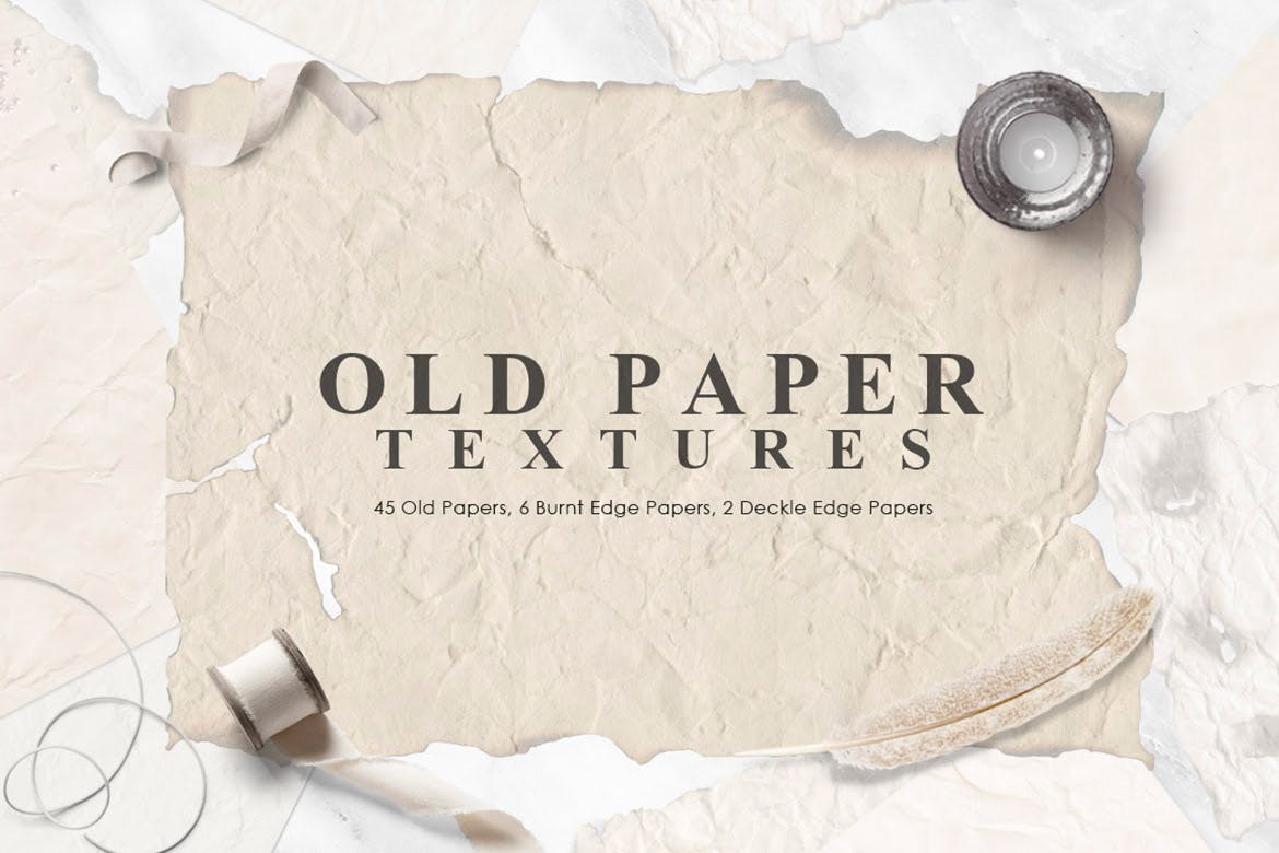 皱纹旧纸张纹理 Old Paper Textures 图片素材 sucaiwan.com