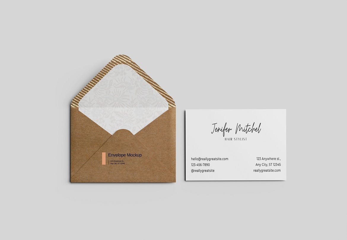 个性化C6信封样机模板 C6 Envelope Mockups 样机素材 sucaiwan.com