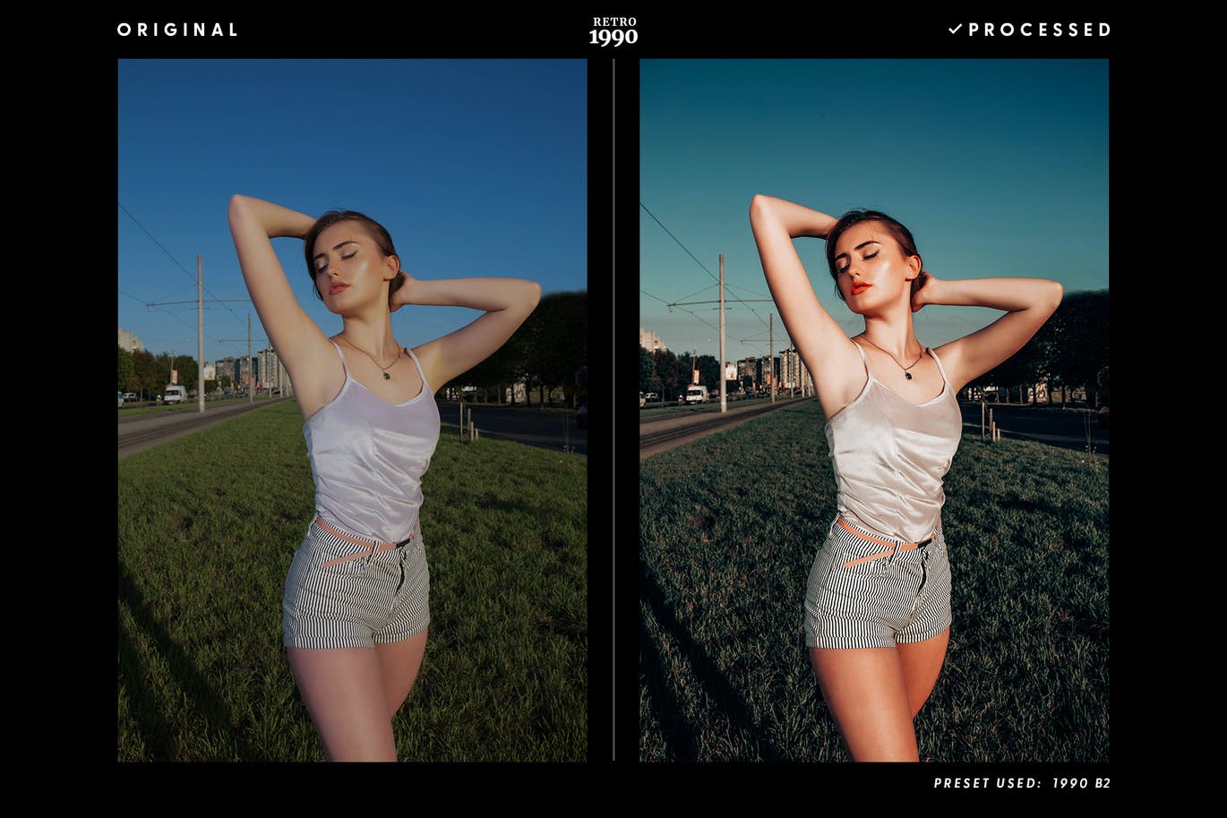 复古1990年代色调PS动作&LR预设 1990 Retro – Actions & Presets 插件预设 sucaiwan.com