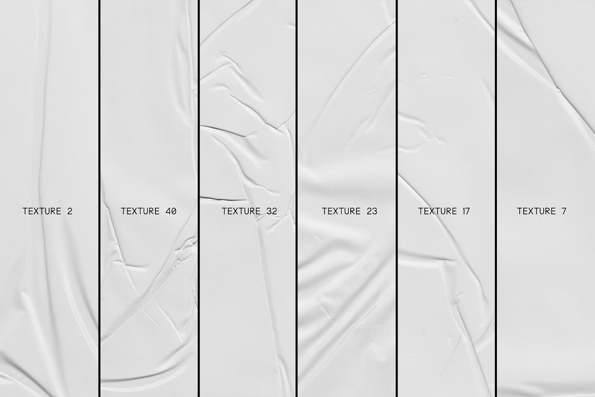 40种真实胶合纸纹理折叠褶皱牛皮纸纸张纹理艺术品背景包 Glued Poster Textures Collection . sucaiwan.com