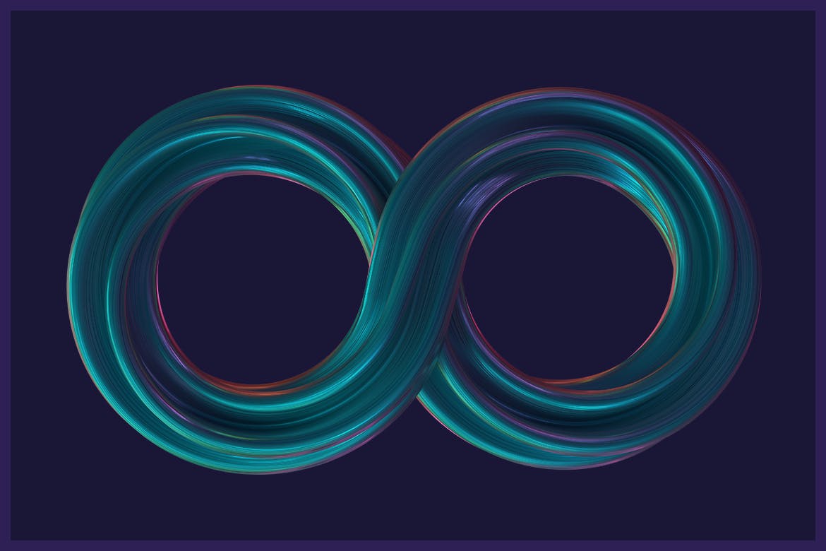 扭曲形状抽象3D渲染多彩背景 Abstract 3D Rendering of Twisted Shapes – Colorful 图片素材 sucaiwan.com