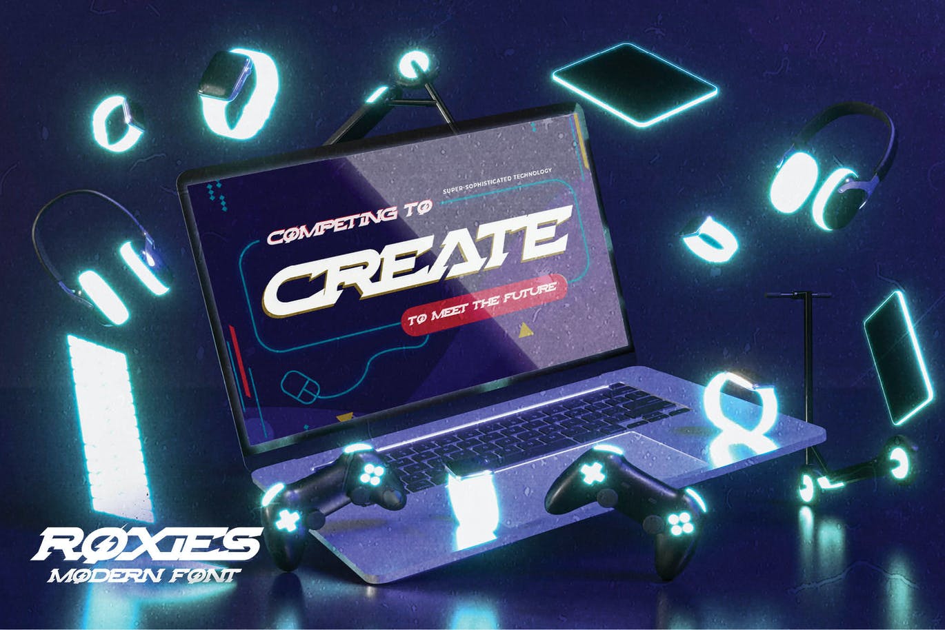 游戏主题现代衬线字体素材 ROXIES – Modern Font 设计素材 sucaiwan.com