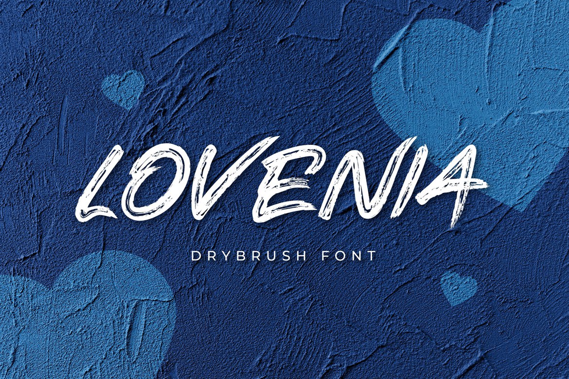 时尚品牌相关英文字母笔刷字体 Lovenia Brush Font 设计素材 sucaiwan.com