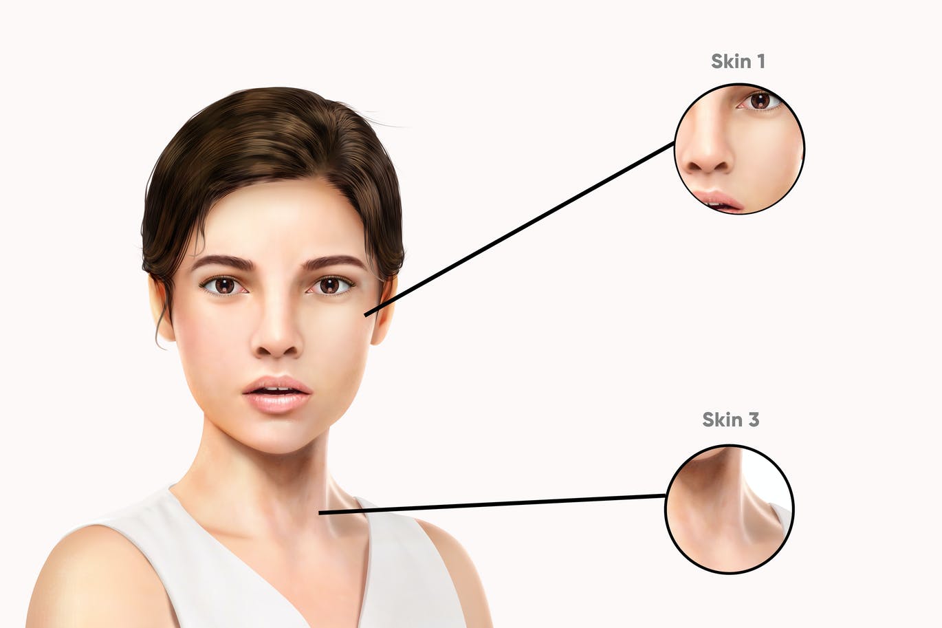 10个iPad专用皮肤Procreate笔刷素材 10 Skin Brushes Procreate 笔刷资源 sucaiwan.com