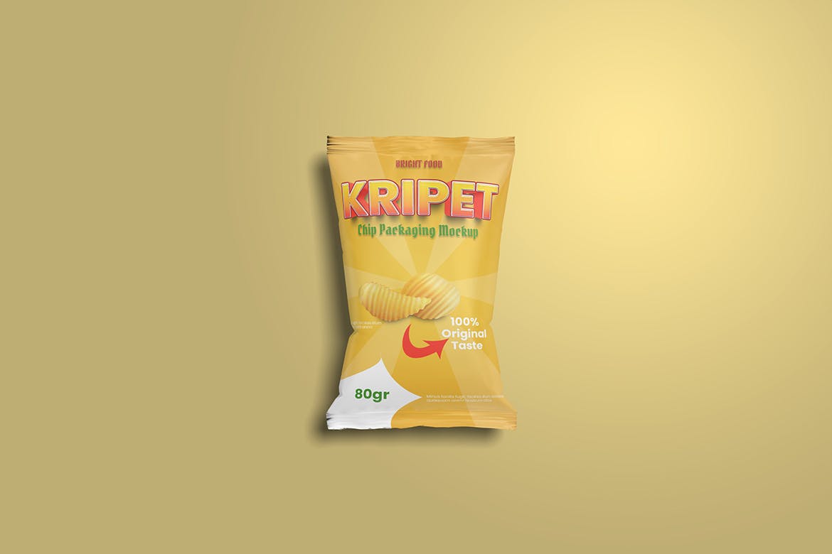 薯片食品包装样机图psd模板 Chips Packaging Mockup 样机素材 sucaiwan.com
