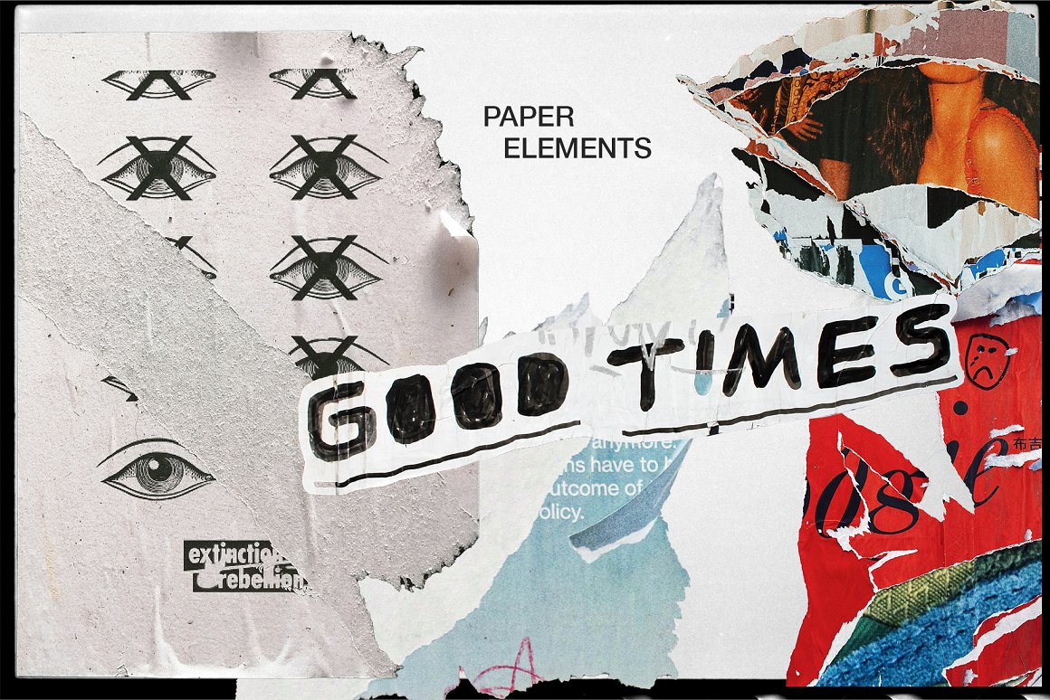 63款复古美式欧洲撕纸人物宝丽来胶片纸张拼贴画PNG免抠图设计素材 Vintage Vibes / Collage Art 图片素材 sucaiwan.com